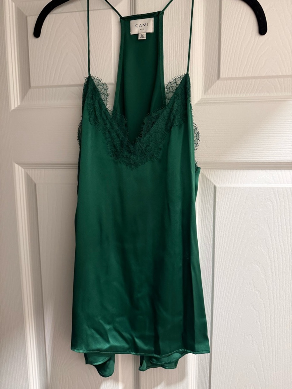 Cami NYC Emerald Green Lace-Trim Tank